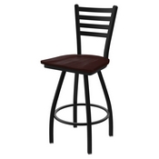 XL 410 Jackie Swivel Stool with Black Wrinkle Finish and Dark Cherry Maple Seat, AGS-X41025BWDCMpl