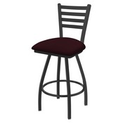 XL 410 Jackie Swivel Stool with Pewter Finish and Canter Bordeaux Seat, AGS-X41025PW005