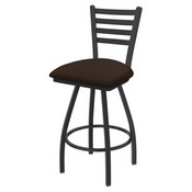 XL 410 Jackie Swivel Stool with Pewter Finish and Rein Coffee Seat, AGS-X41025PW025