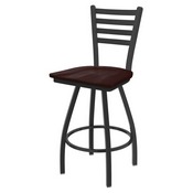 XL 410 Jackie Swivel Stool with Pewter Finish and Dark Cherry Maple Seat, AGS-X41025PWDCMpl