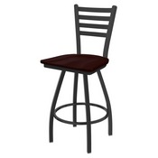XL 410 Jackie Swivel Stool with Pewter Finish and Dark Cherry Oak Seat, AGS-X41025PWDCOak