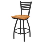 XL 410 Jackie Swivel Stool with Pewter Finish and Medium Maple Seat, AGS-X41025PWMedMpl