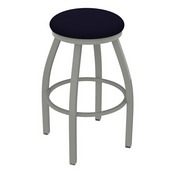 XL 802 Misha Swivel Stool with Anodized Nickel Finish and Canter Twilight Seat