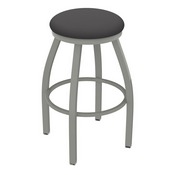 XL 802 Misha Swivel Stool with Anodized Nickel Finish and Canter Storm Seat