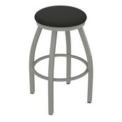 XL 802 Misha Swivel Stool with Anodized Nickel Finish and Canter Iron Seat