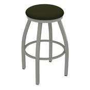 XL 802 Misha Swivel Stool with Anodized Nickel Finish and Canter Pine Seat