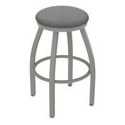 XL 802 Misha Swivel Stool with Anodized Nickel Finish and Graph Alpine Seat