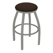 XL 802 Misha Swivel Stool with Anodized Nickel Finish and Rein Coffee Seat