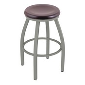 XL 802 Misha Swivel Stool with Anodized Nickel Finish and Dark Cherry Maple Seat