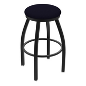 XL 802 Misha Swivel Stool with Black Wrinkle Finish and Canter Twilight Seat