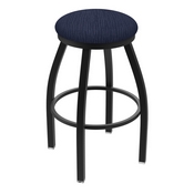 XL 802 Misha Swivel Stool with Black Wrinkle Finish and Graph Anchor Seat