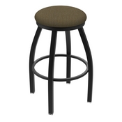 XL 802 Misha Swivel Stool with Black Wrinkle Finish and Graph Cork Seat