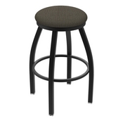 XL 802 Misha Swivel Stool with Black Wrinkle Finish and Graph Chalice Seat