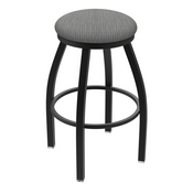 XL 802 Misha Swivel Stool with Black Wrinkle Finish and Graph Alpine Seat