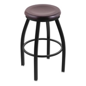 XL 802 Misha Swivel Stool with Black Wrinkle Finish and Dark Cherry Maple Seat