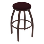 XL 802 Misha Swivel Stool with Bronze Finish and Canter Bordeaux Seat