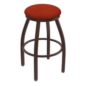 XL 802 Misha Swivel Stool with Bronze Finish and Graph Poppy Seat