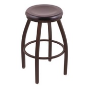 XL 802 Misha Swivel Stool with Bronze Finish and Dark Cherry Maple Seat