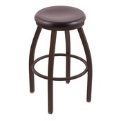 XL 802 Misha Swivel Stool with Bronze Finish and Dark Cherry Oak Seat