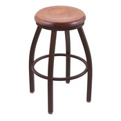 XL 802 Misha Swivel Stool with Bronze Finish and Medium Maple Seat