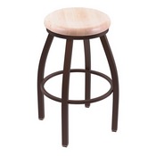 XL 802 Misha Swivel Stool with Bronze Finish and Natural Maple Seat