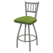 XL 810 Contessa Swivel Stool with Anodized Nickel Finish and Canter Kiwi Green Seat, AGS-X81025AN009
