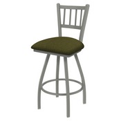 XL 810 Contessa Swivel Stool with Anodized Nickel Finish and Graph Parrot Seat, AGS-X81025AN015