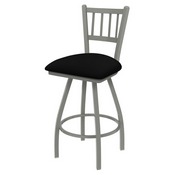 XL 810 Contessa Swivel Stool with Anodized Nickel Finish and Black Vinyl Seat, AGS-X81025ANBlkVinyl