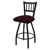 XL 810 Contessa Swivel Stool with Black Wrinkle Finish and Canter Bordeaux Seat, AGS-X81025BW005