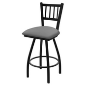 XL 810 Contessa Swivel Stool with Black Wrinkle Finish and Canter Folkstone Grey Seat, AGS-X81025BW007