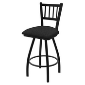 XL 810 Contessa Swivel Stool with Black Wrinkle Finish and Graph Coal Seat, AGS-X81025BW018