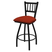 XL 810 Contessa Swivel Stool with Black Wrinkle Finish and Graph Poppy Seat, AGS-X81025BW021