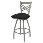 XL 820 Catalina Swivel Stool with Anodized Nickel Finish and Graph Coal Seat, AGS-X82025AN018