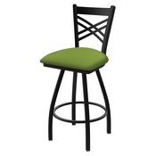 XL 820 Catalina Swivel Stool with Black Wrinkle Finish and Canter Kiwi Green Seat, AGS-X82025BW009