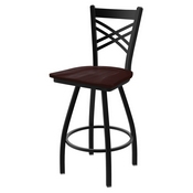 XL 820 Catalina Swivel Stool with Black Wrinkle Finish and Dark Cherry Maple Seat, AGS-X82025BWDCMpl