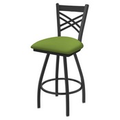 XL 820 Catalina Swivel Stool with Pewter Finish and Canter Kiwi Green Seat, AGS-X82025PW009