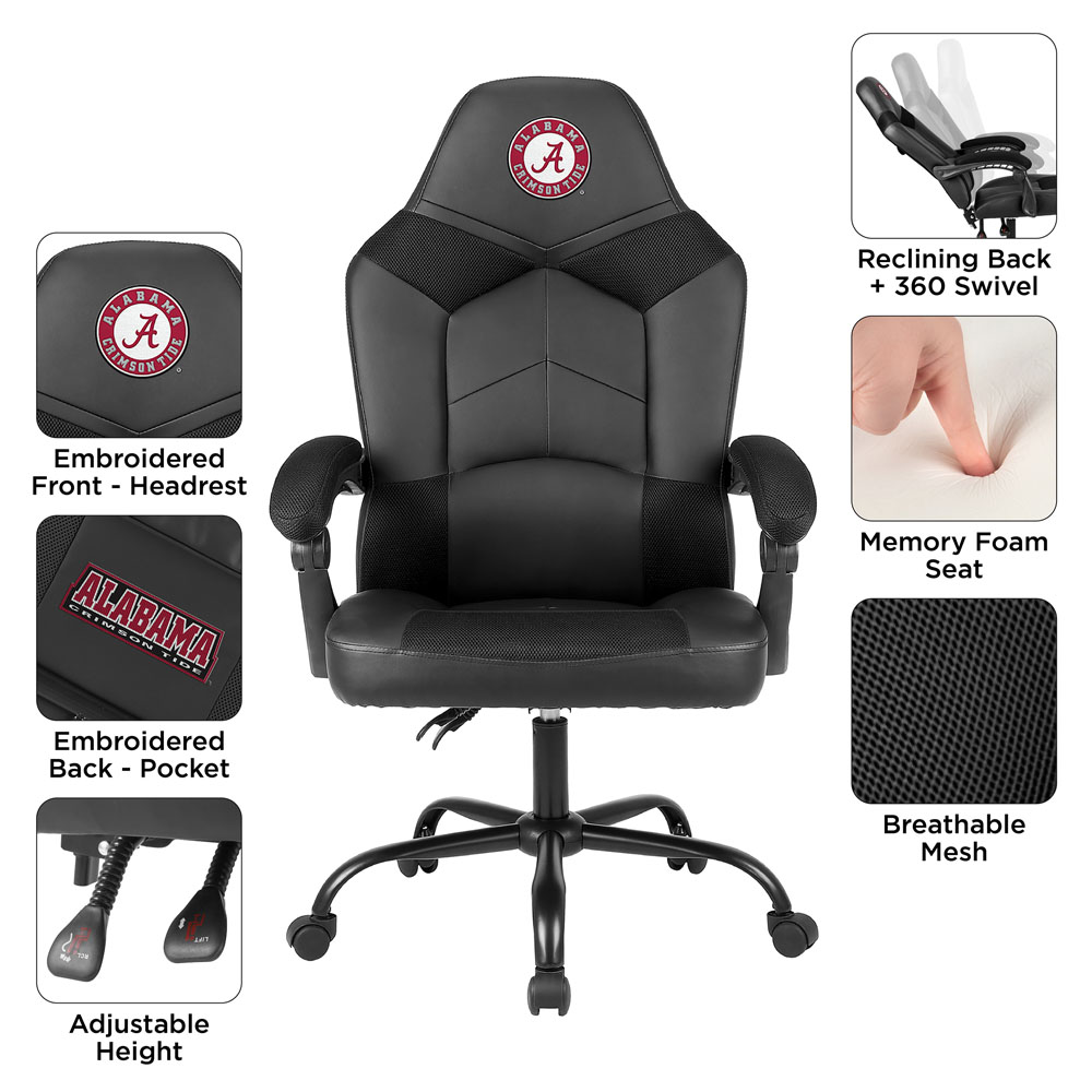 Embroidered office top chair