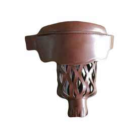 Imperial Smooth Shield Leather Drop Pocket, Set Of 6 Dark Brown, 16-705