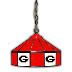 University Of Georgia 14" Glass Pub Lamp, 333-3008