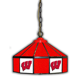University Of Wisconsin 14" Glass Pub Lamp, 333-3013