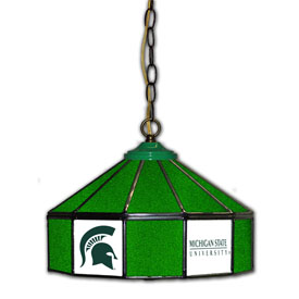Michgan State 14" Glass Pub Lamp, 333-3016