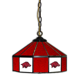 University Of Arkansas 14" Glass Pub Lamp, 333-3022