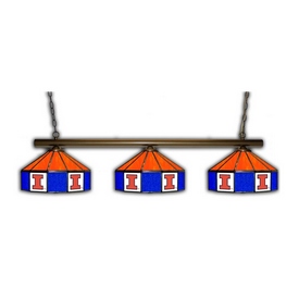 University of Illinois 3 Shade Glass Lamp, 333-3228