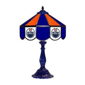 Edmonton Oilers  21" Glass Table Lamp, 459-4013