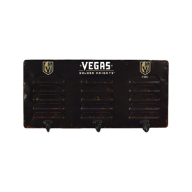 Golden Knights 3 Hook Metal Locker Coat Rack, 473-4032