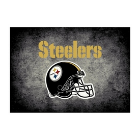 Pittsburgh Steelers 4'x6' Distressed Rug, 522-5004