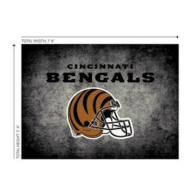 Cincinnati Bengals 6'x8' Distressed Rug, 526-5023