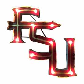 FSU Logo Lighted Recycled Metal Sign, 545-3003
