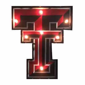Texas Tech Logo Lighted Recycled Metal Sign, 545-3034