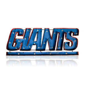 New York Giants Lighted Recycled Metal Sign, 546-1013